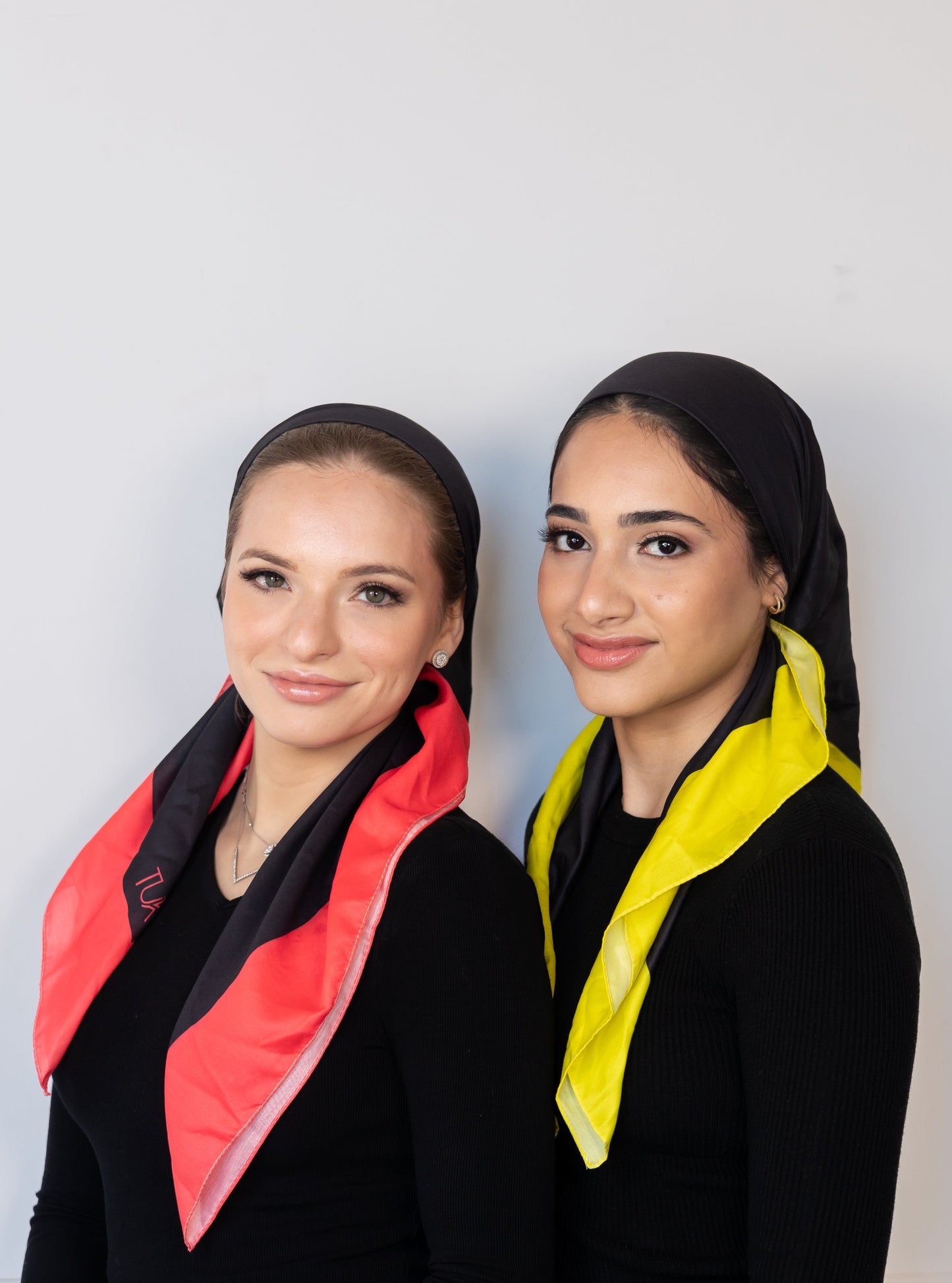 Black With Neon Border Head Scarf