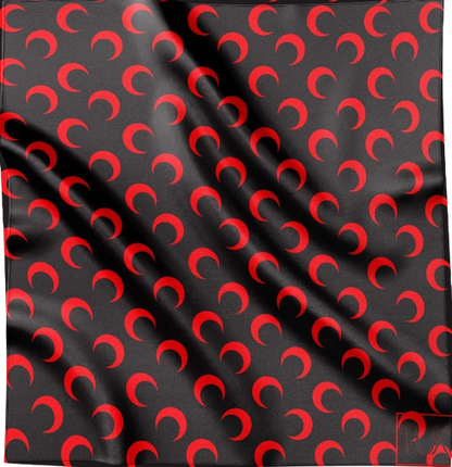 Black And Red Dream Silk Head Scarf